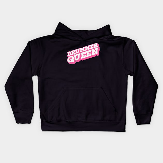 Drummer Queen Kids Hoodie by Issho Ni